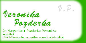 veronika pozderka business card